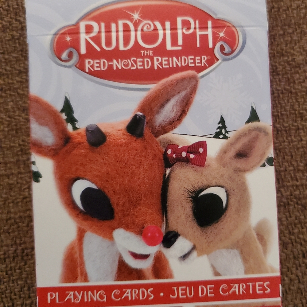 Aquarius Rudolph The Red-Nosed-Reindeer Playing Cards- NIB